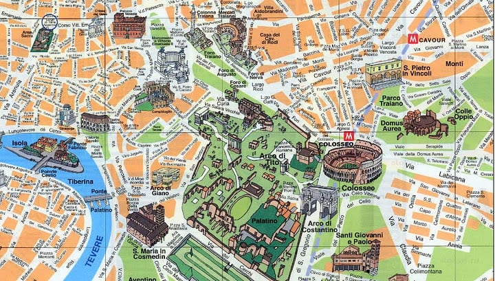 Principales regiones de Roma Principales regiones de Roma